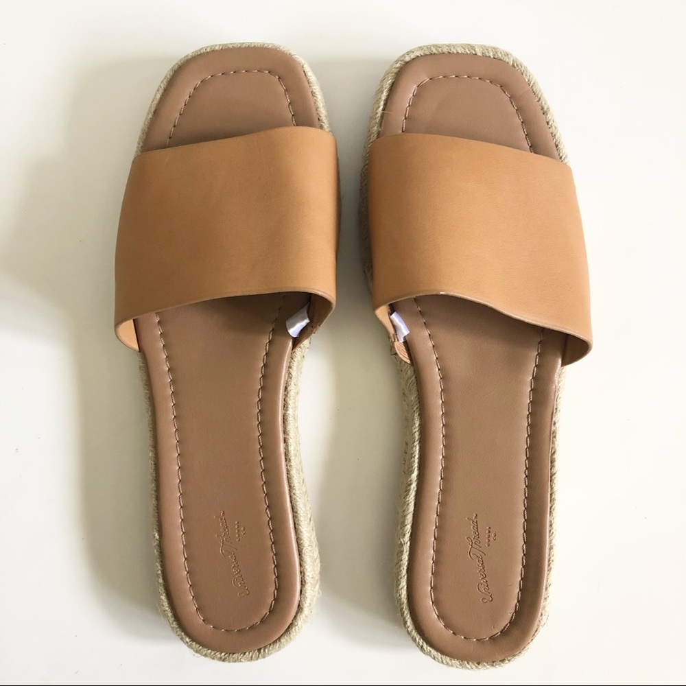 Universal Thread Square Toe Espadrille Slide Sand… - image 1